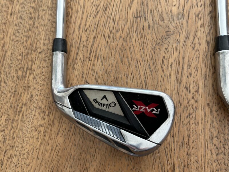 Set de hierros Callaway RZR x del 4 al pitch, vara de acero uniflex.