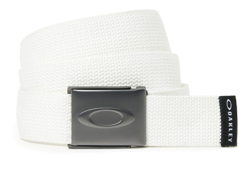 Cintos Oakley web belt colores negro, blanco y gris